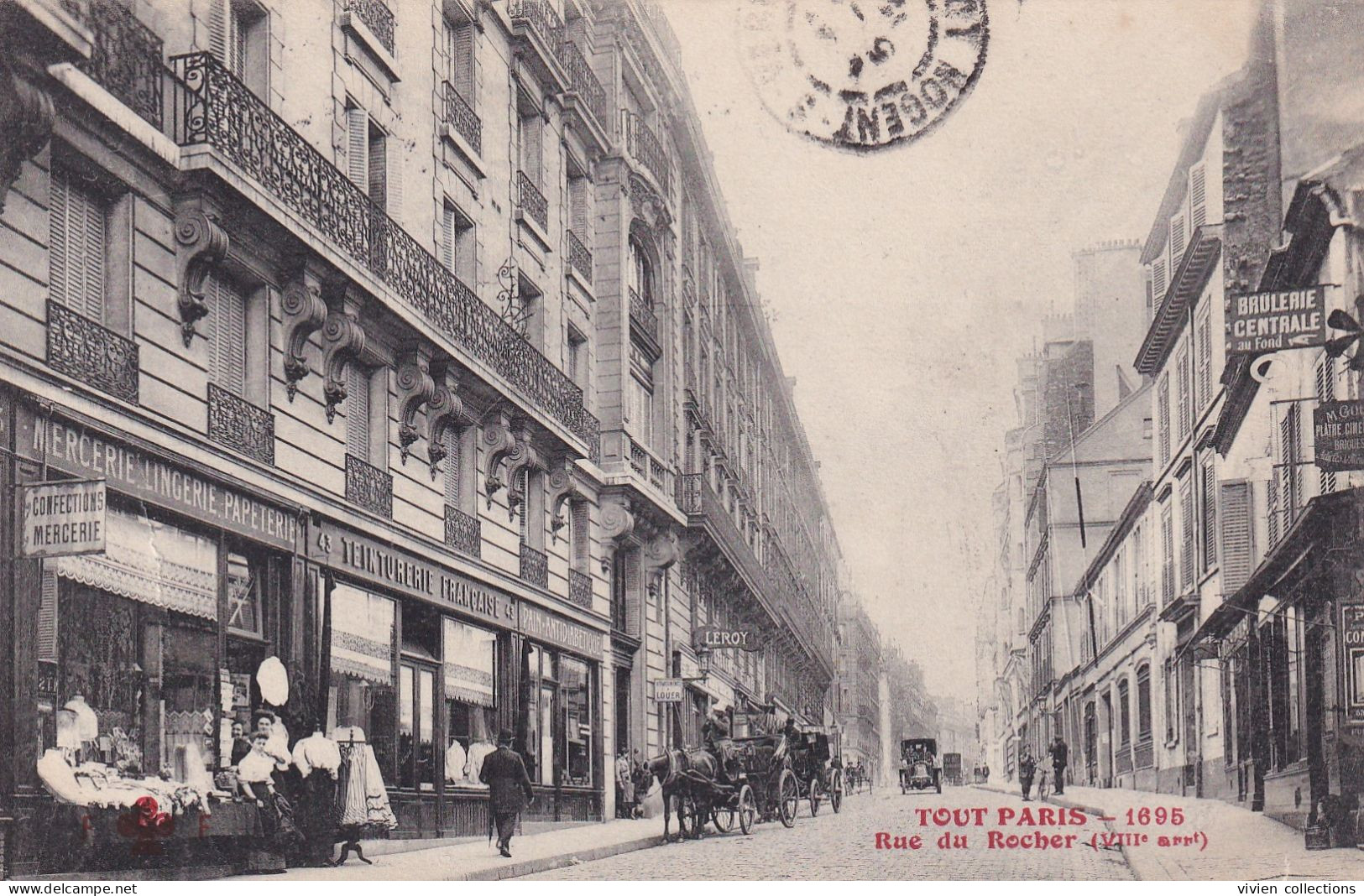 Tout Paris VIII Rue Du Rocher (N° 1695) Circulée 1912 - Arrondissement: 08