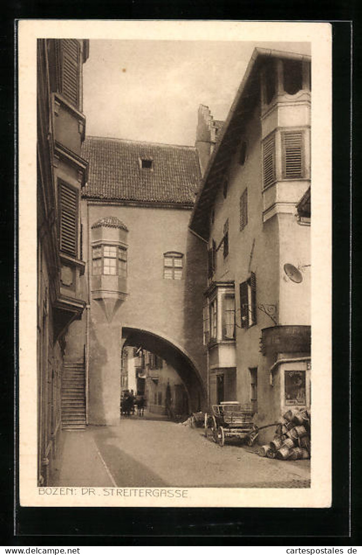Cartolina Bozen, In Der Dr. Streitergasse  - Bolzano (Bozen)