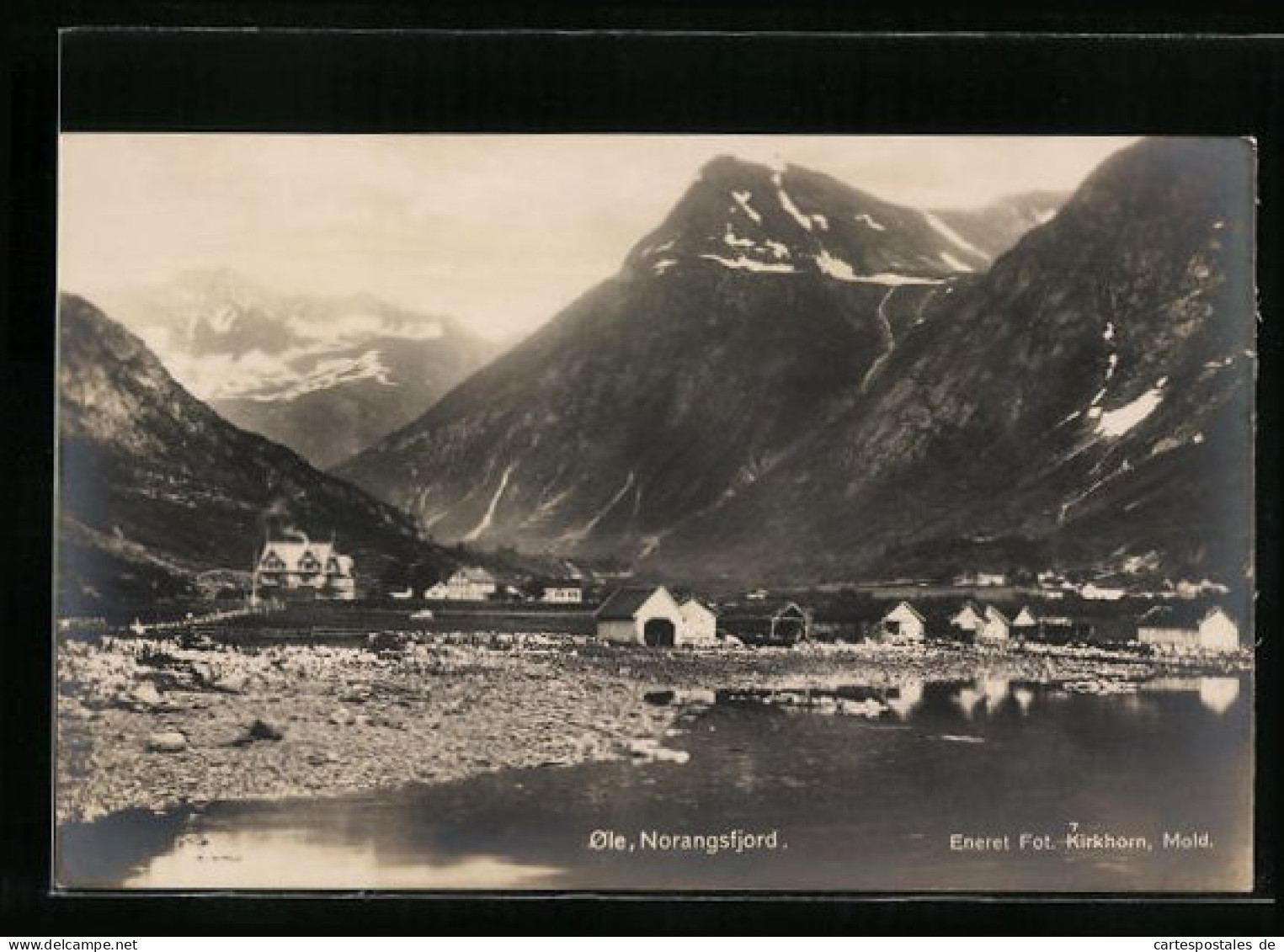 AK Ole /Norangsfjord, Ortsansicht Vor Berggipfeln  - Norway
