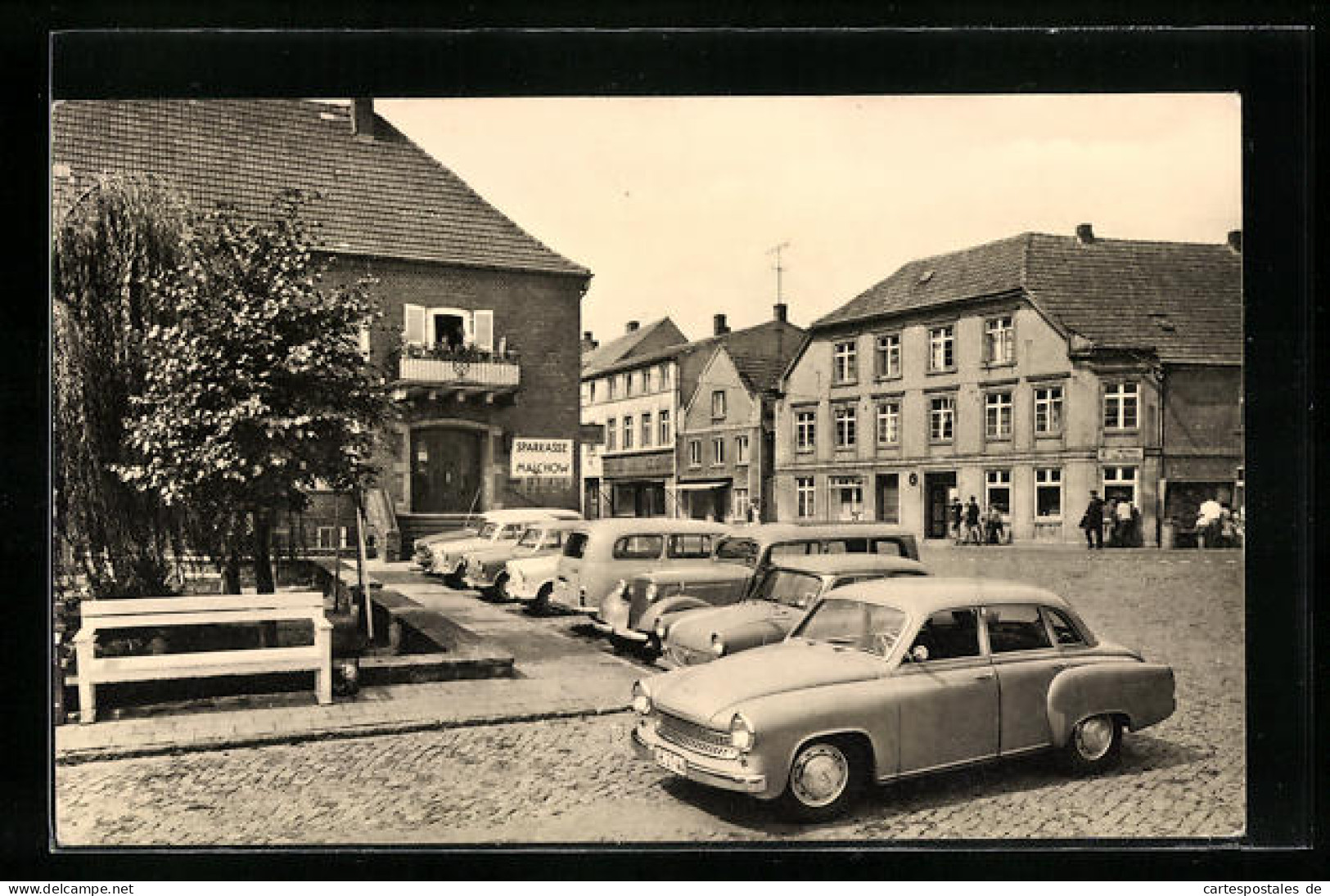 AK Malchow /Mecklenburg, Wartburg 311 An Der Drehbrücke  - PKW