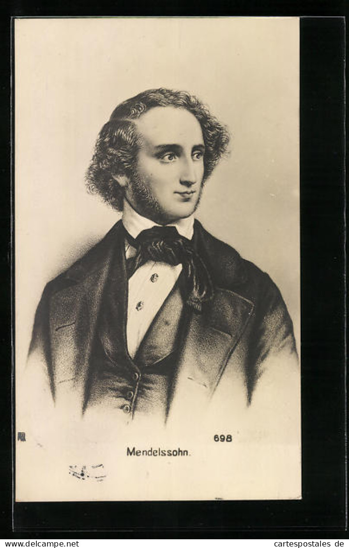 Künstler-AK Mendelssohn, Portrait Des Jungen Musikers  - Artiesten