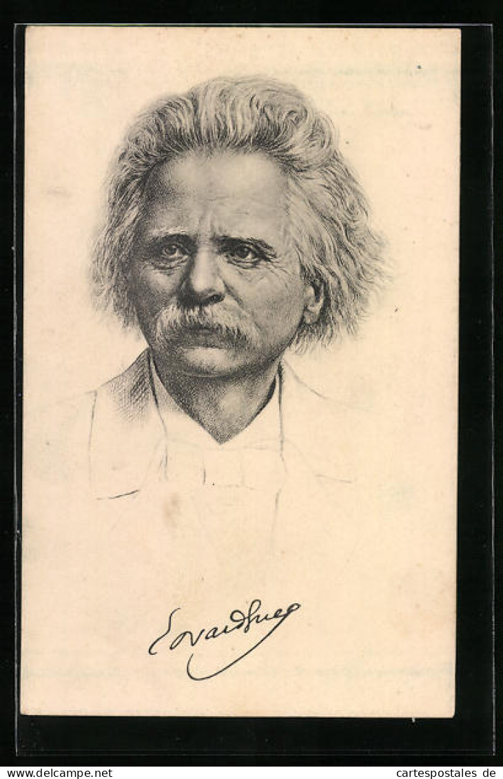 Künstler-AK Edvard Grieg Im Portrait  - Künstler