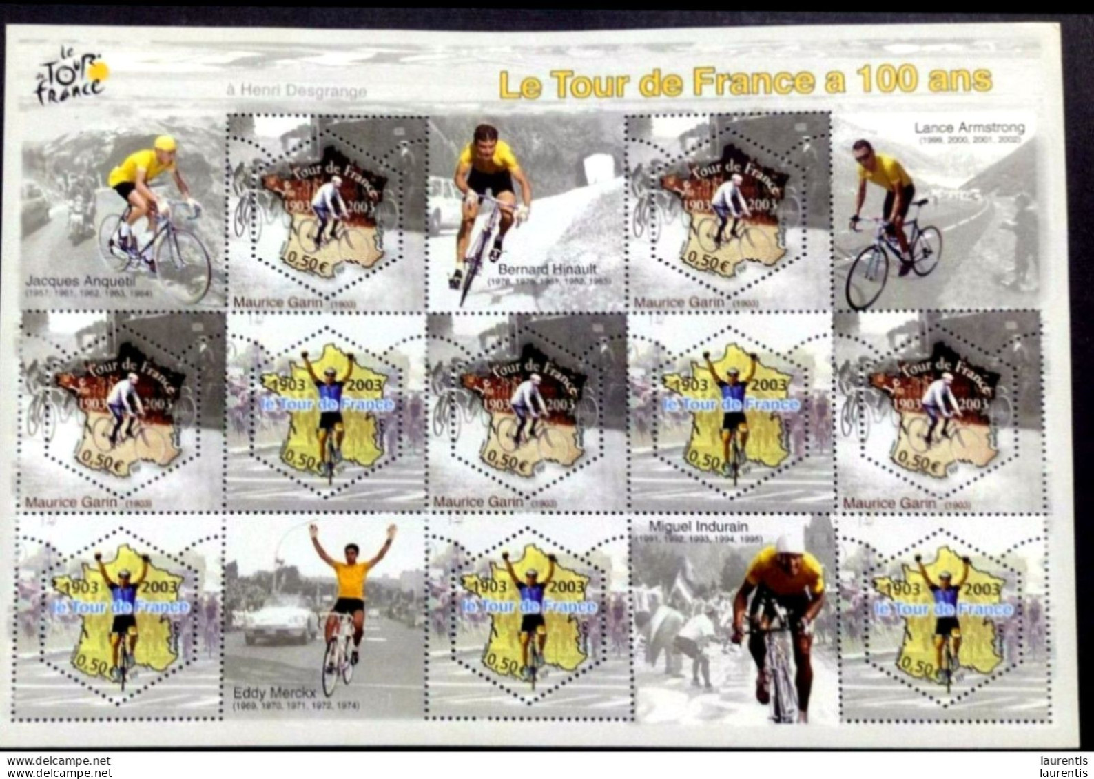 D1256  Cycling - Ciclisme - France MNH - Face Value 5€ - 5,50 - Ciclismo