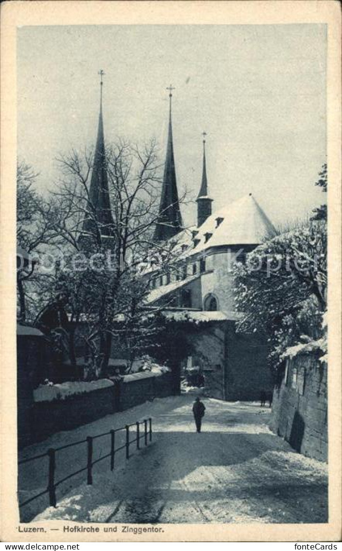 12459421 Luzern LU Hofkirche Zinggentor Winter Luzern - Autres & Non Classés