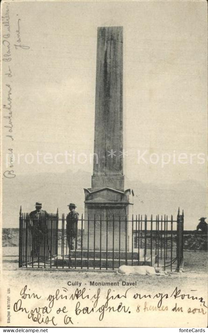 12459252 Cully VD Monument Davel Cully - Andere & Zonder Classificatie