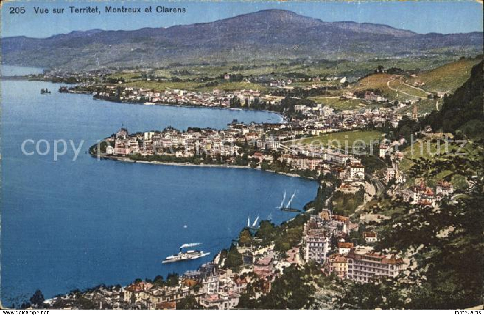 12459174 Montreux VD Clarens Blick Nach Territet Montreux - Andere & Zonder Classificatie