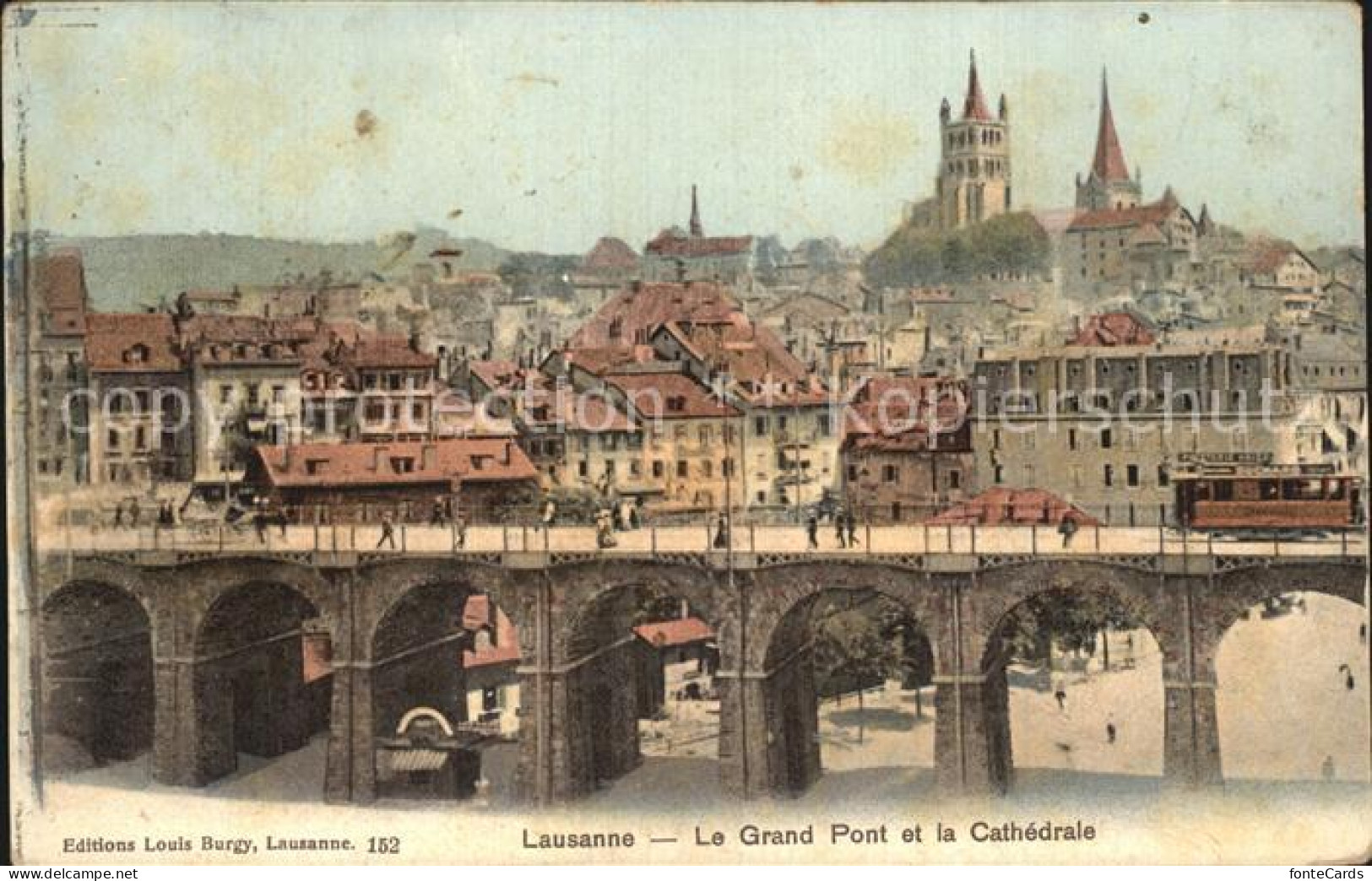 12458740 Lausanne VD Le Grand Pont Cathedrale Lausanne - Andere & Zonder Classificatie