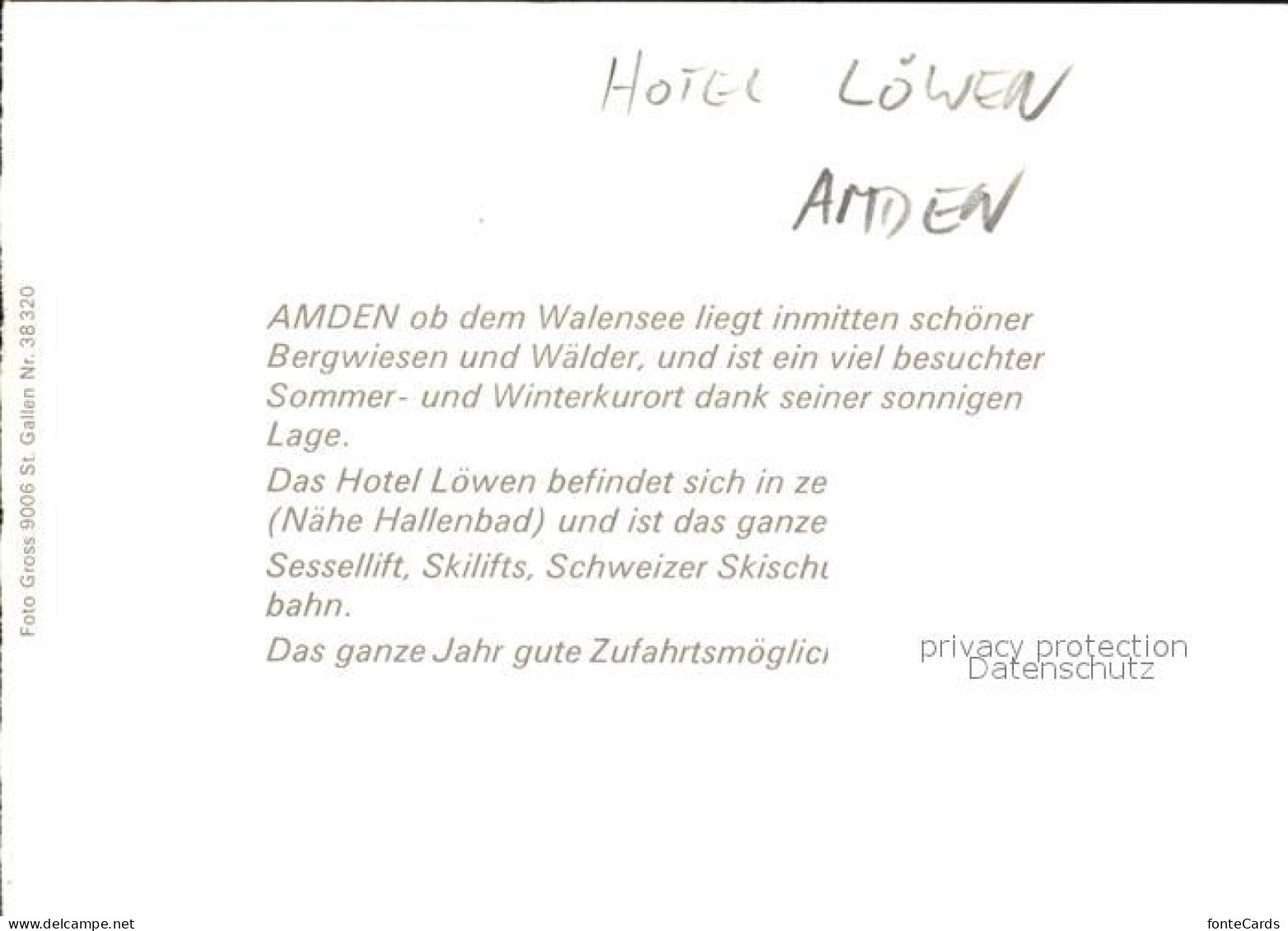 12458653 Amden SG Hotel Loewen Betlis - Other & Unclassified