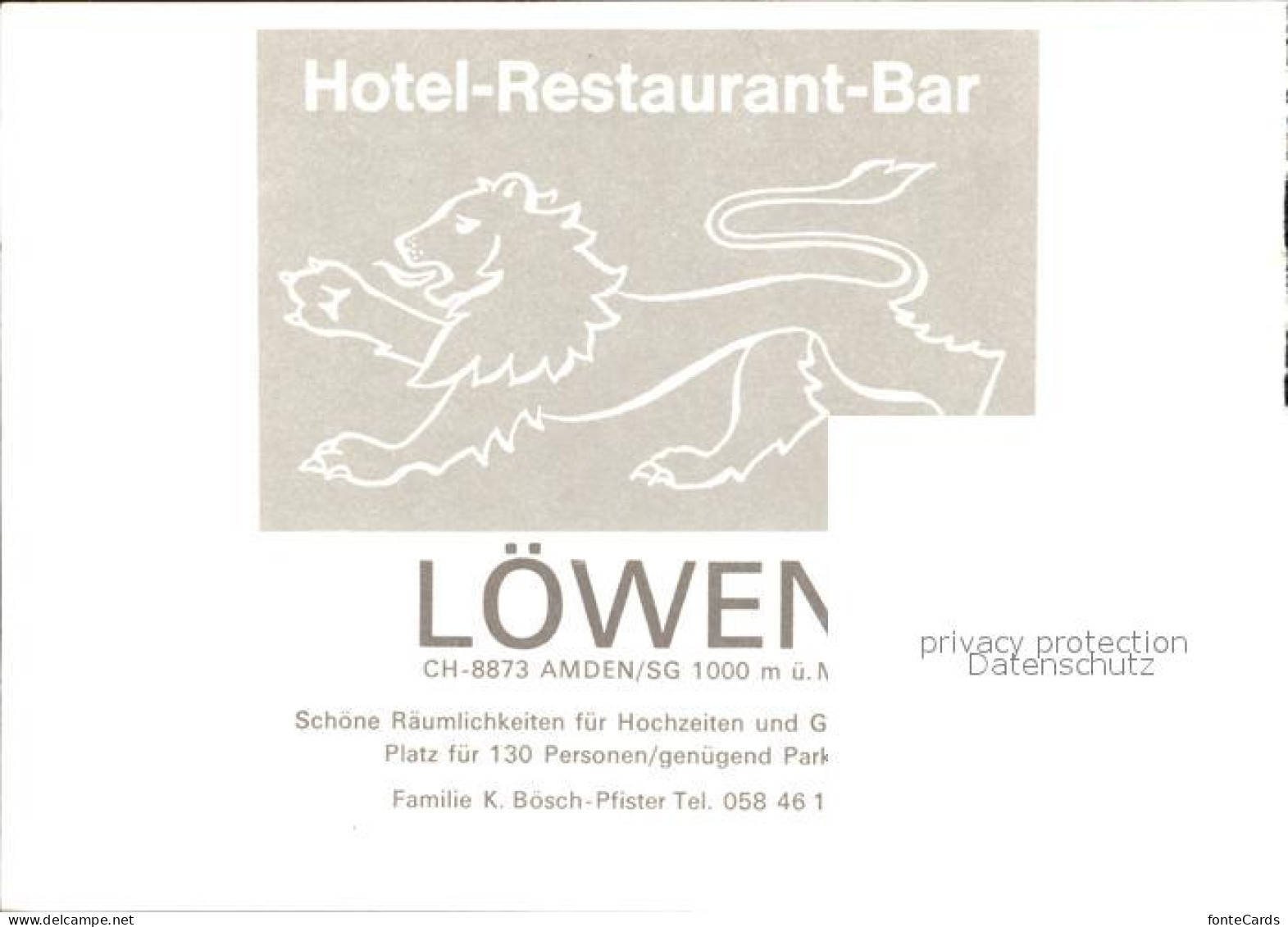 12458652 Amden SG Hotel Restaurant Loewen Betlis - Autres & Non Classés