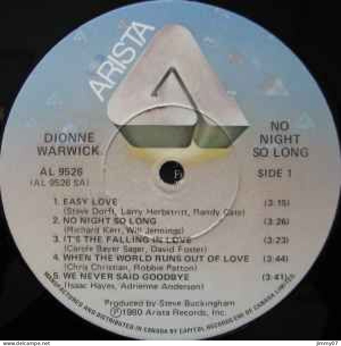 Dionne Warwick - No Night So Long (LP, Album) - Disco, Pop