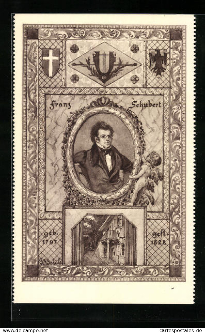 Künstler-AK Franz Schubert Im Portrait  - Artistes