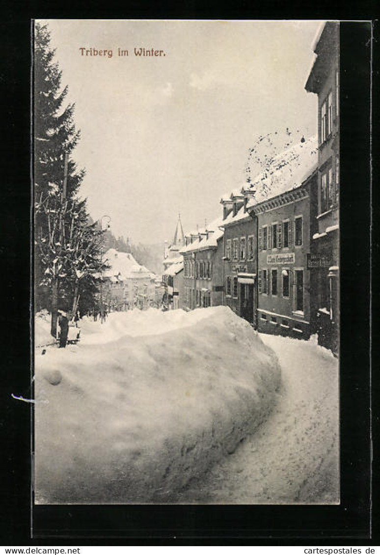 AK Triberg, Ortsansicht Im Winter  - Triberg