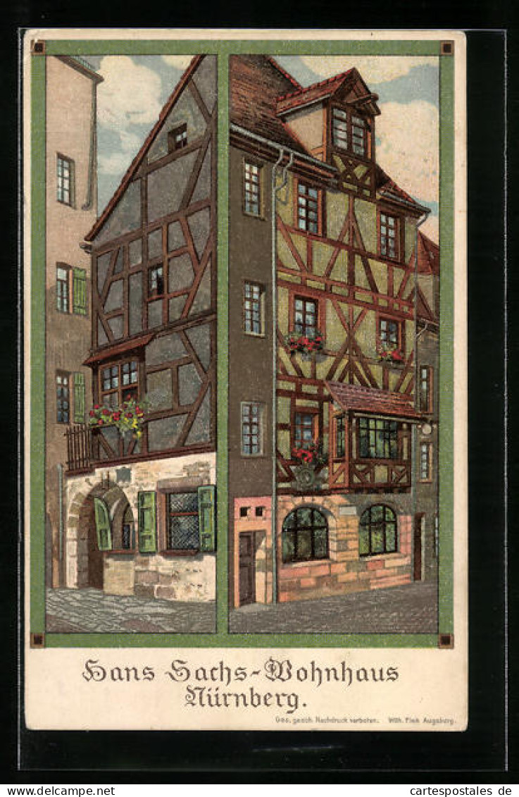 AK Nürnberg, Hans Sachs-Wohnhaus In Der Strassenansicht  - Nürnberg