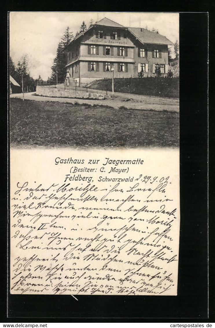 AK Feldberg I. Schwarzwald, Gasthaus Zur Jaegermatte Von C. Mayer  - Feldberg