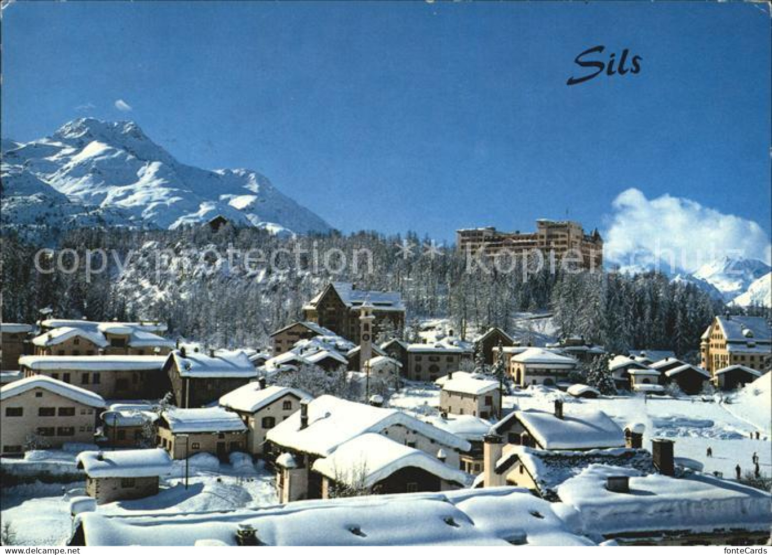 12458454 Sils Maria Graubuenden Winterlandschaft Sils/Segl Maria - Andere & Zonder Classificatie