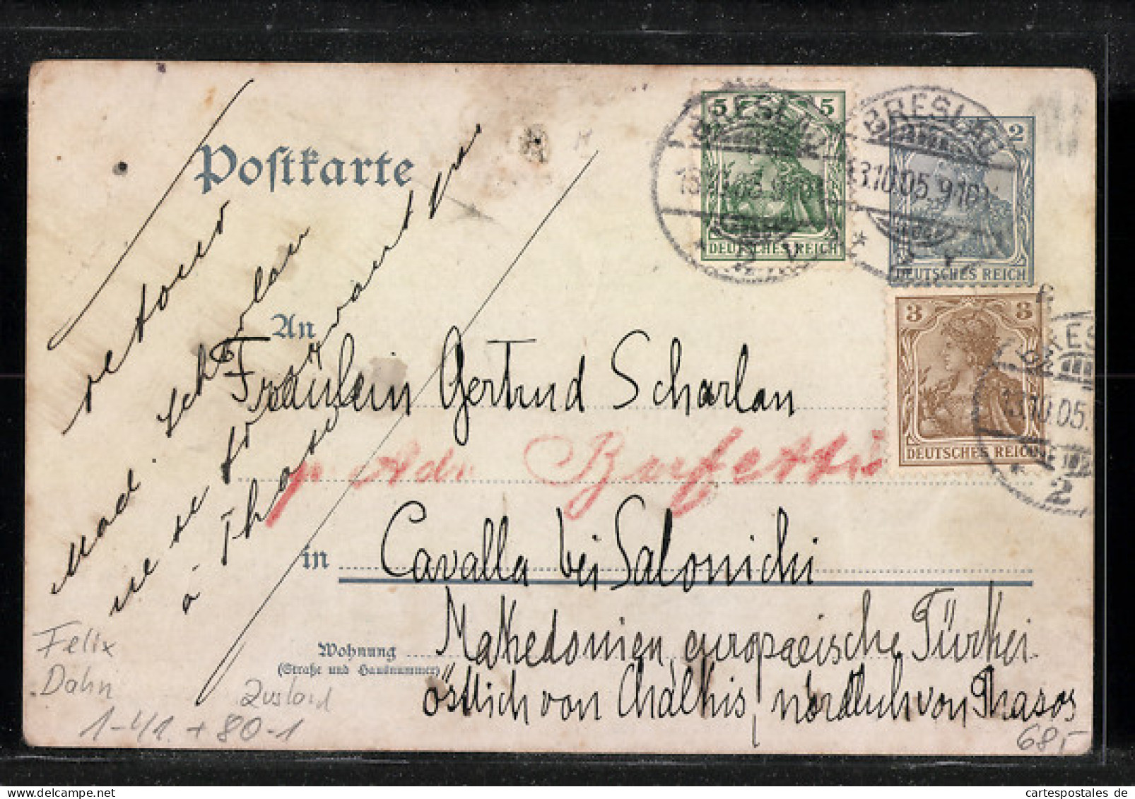 AK Grüsse Des Dichters Felix Dahn Aus Breslau, Original Autograph  - Ecrivains