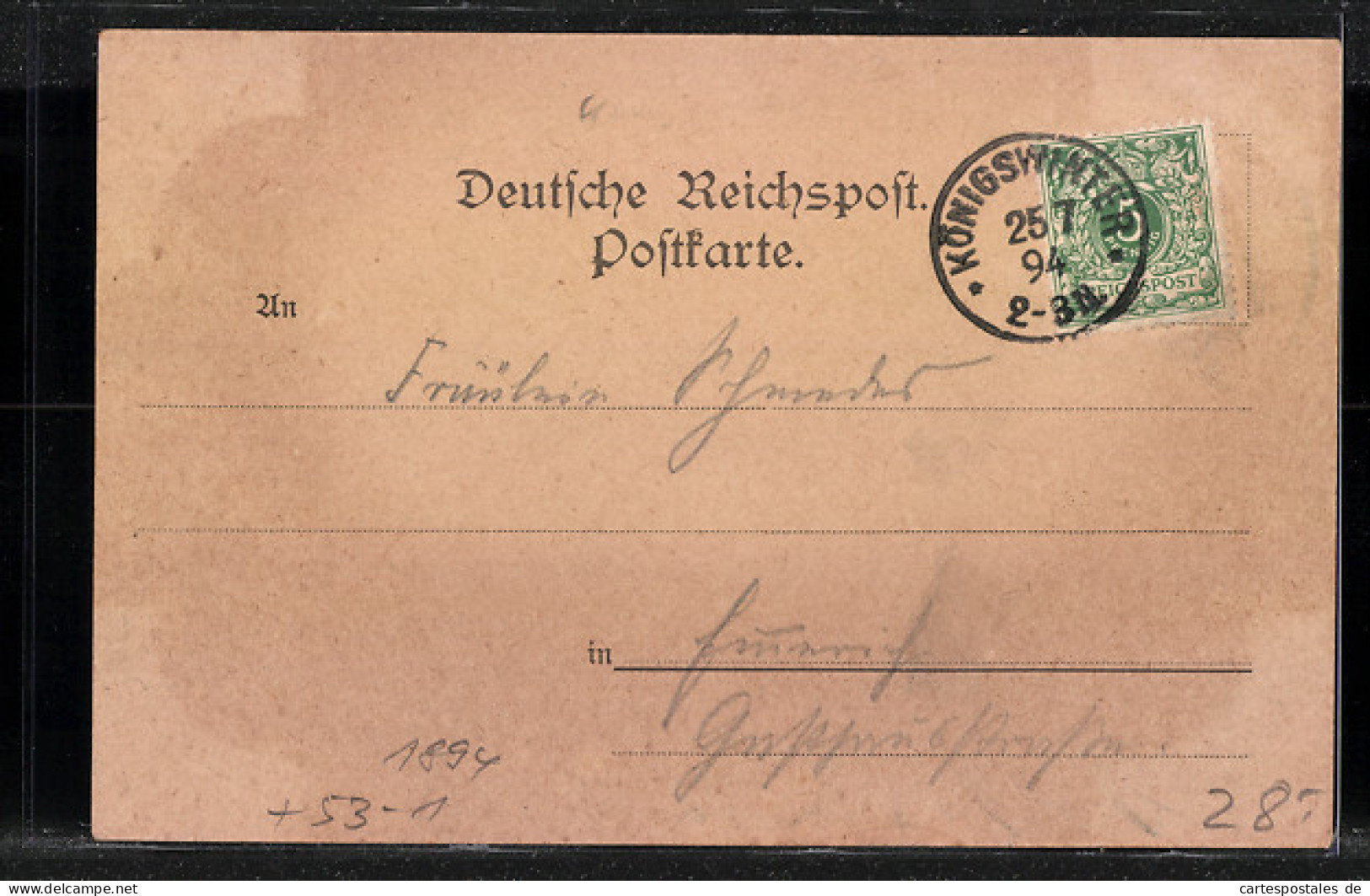 Vorläufer-Lithographie Drachenfels A. Rh., 1894, Plateau A. D. Drachenfels, Drachenburg  - Drachenfels