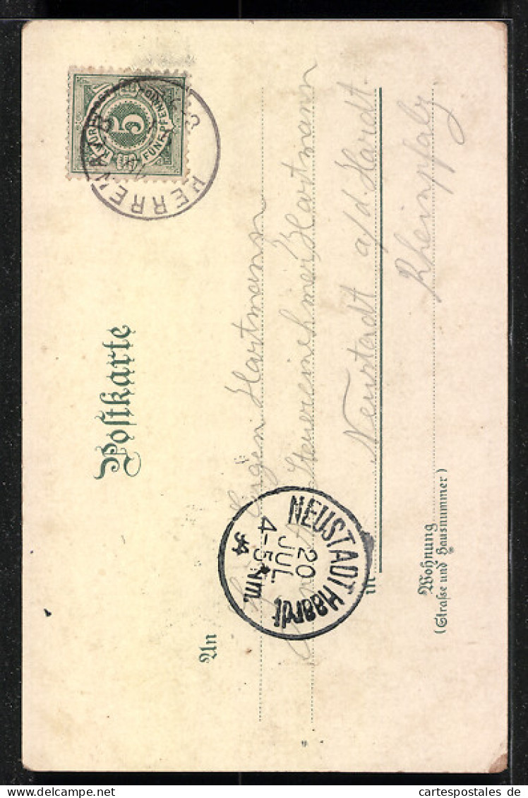 Vorläufer-Lithographie Dobel, 1894, Gasthaus Eyachmühle Mit Wald  - Sonstige & Ohne Zuordnung
