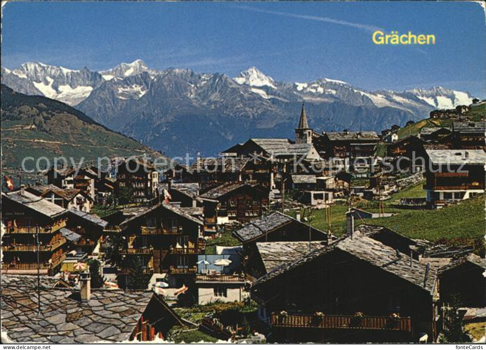 12458062 Graechen VS Nesthorn Aletschhorn Graechen - Andere & Zonder Classificatie