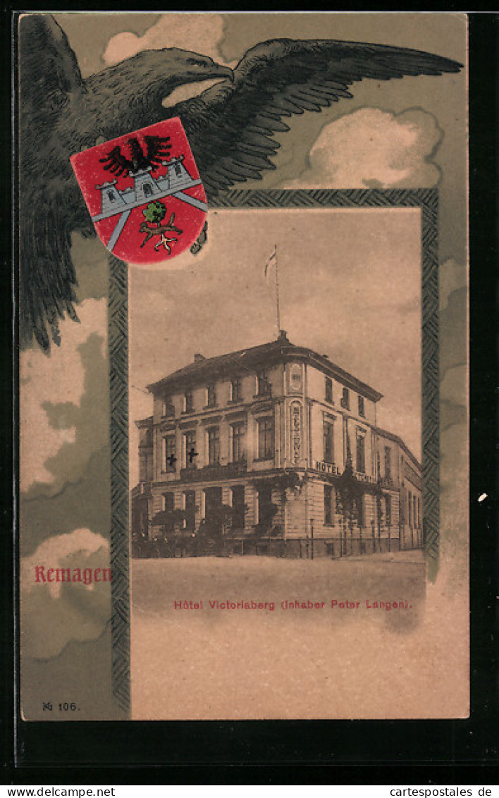 AK Remagen, Hôtel Victoriaberg, Inhaber: Peter Langen  - Remagen