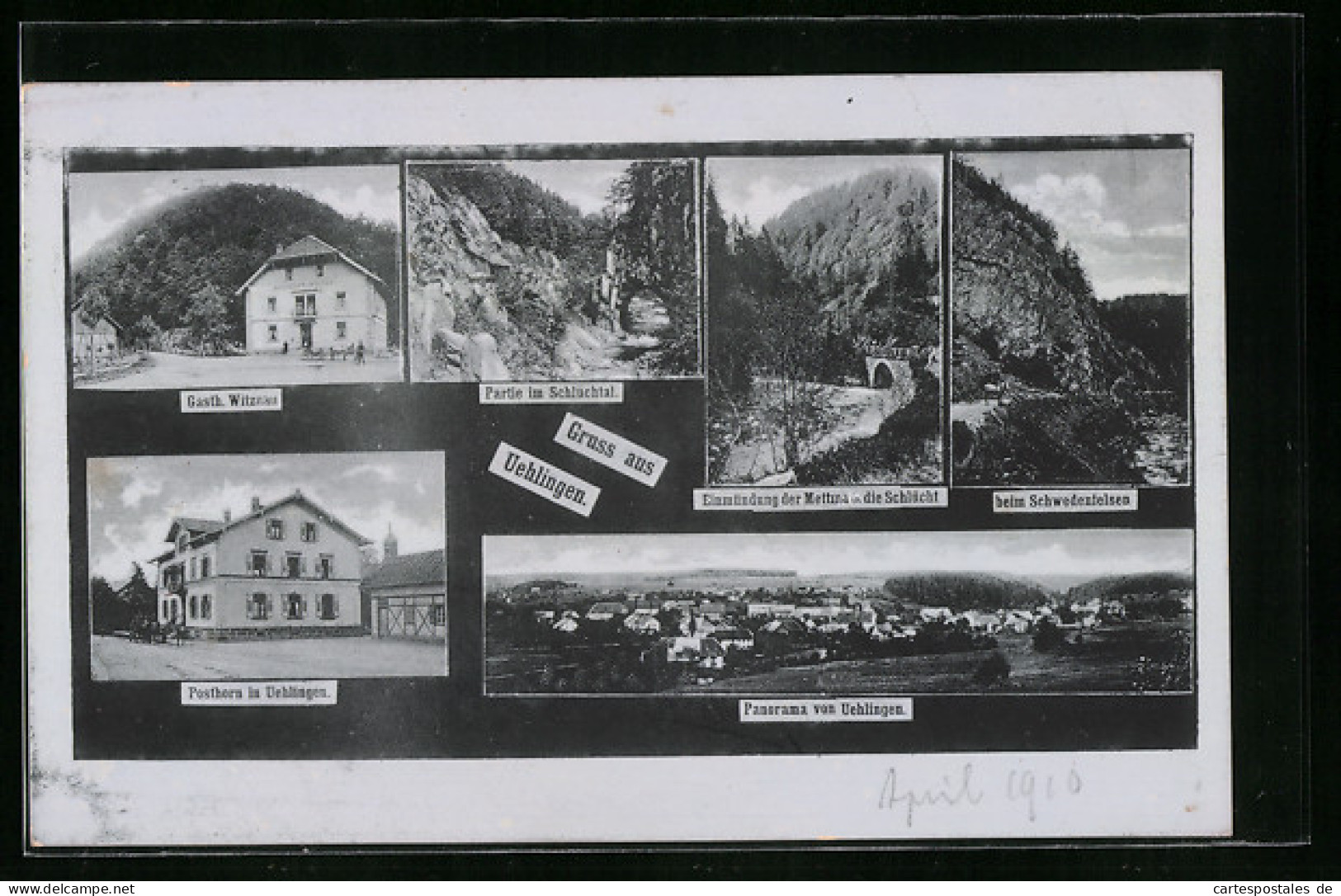 AK Uehlingen, Ortsansicht, Posthorn, Gasth. Witznau  - Sonstige & Ohne Zuordnung
