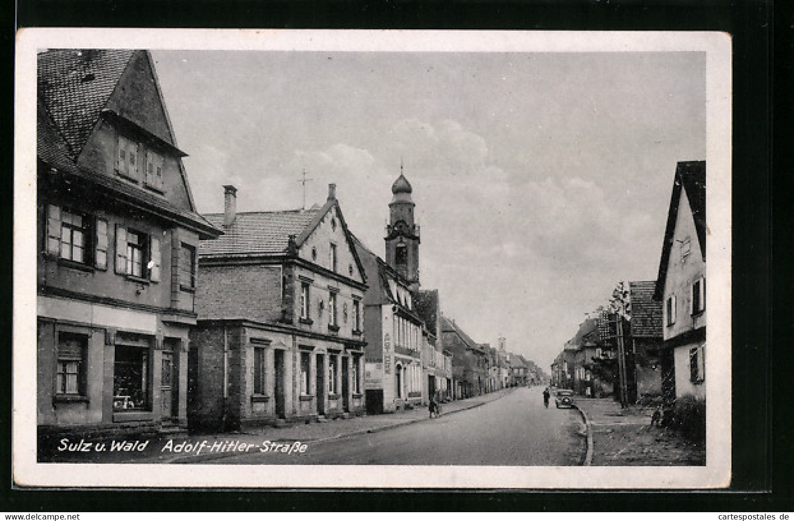 CPA Sulz U. Wald, Strasse Avec L'Église  - Other & Unclassified