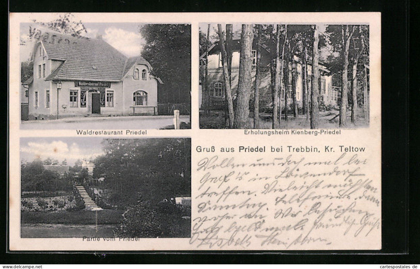 AK Priedel B. Trebbin, Walrestaurant Piedel, Erholungsheim Kieberg-Priedel  - Trebbin