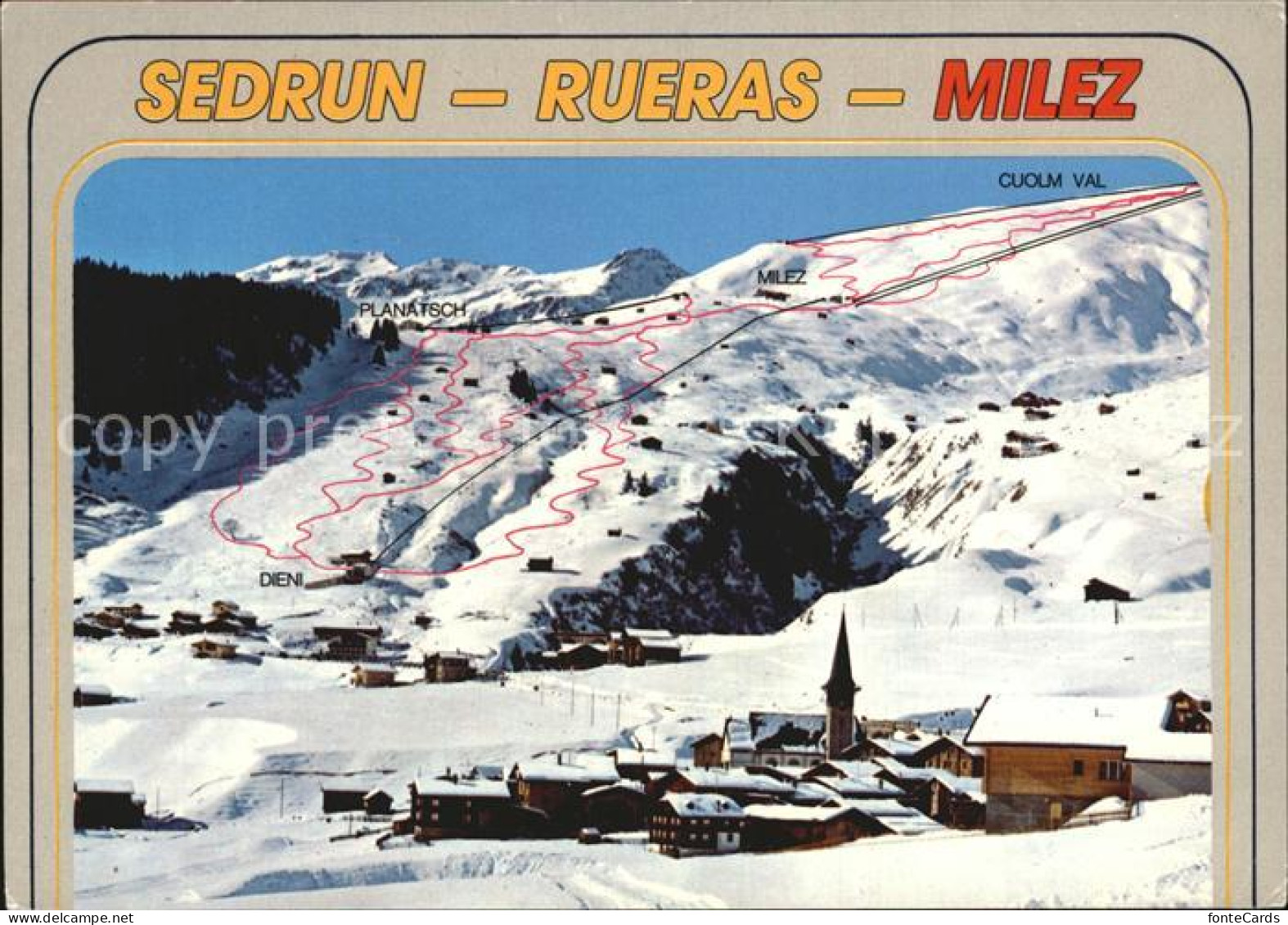 12458010 Rueras Sedrun Milez Skigebiet Rueras - Andere & Zonder Classificatie