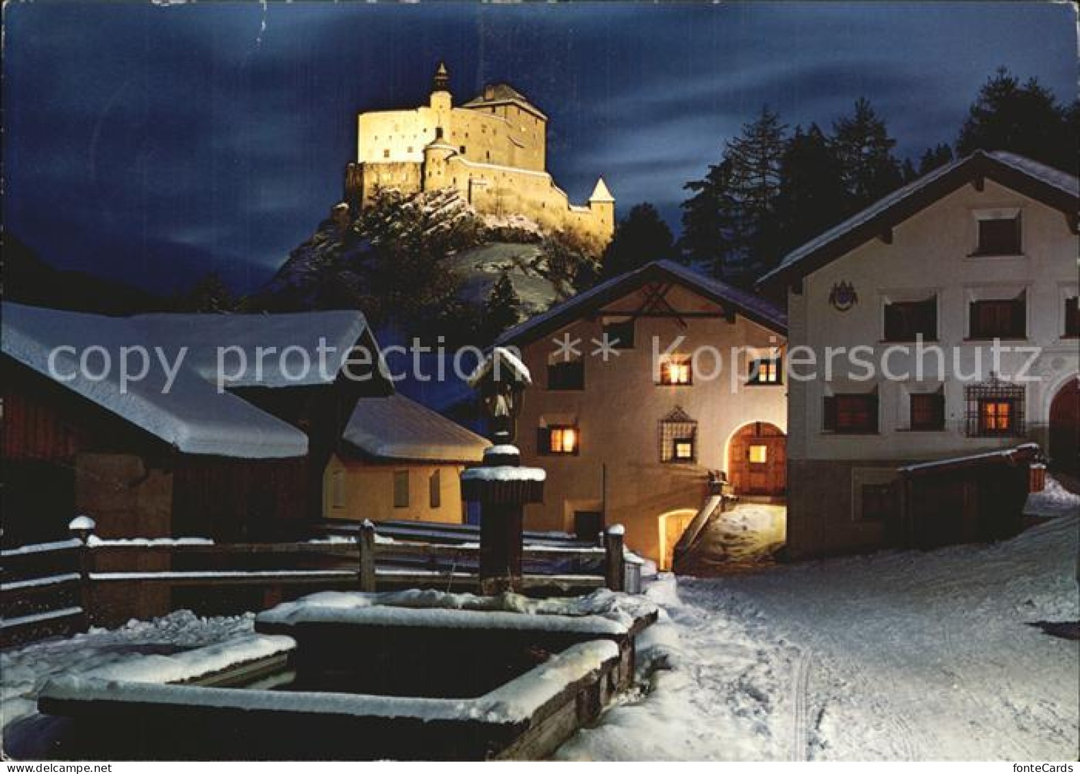 12458000 Tarasp Schloss Nacht  Tarasp - Andere & Zonder Classificatie