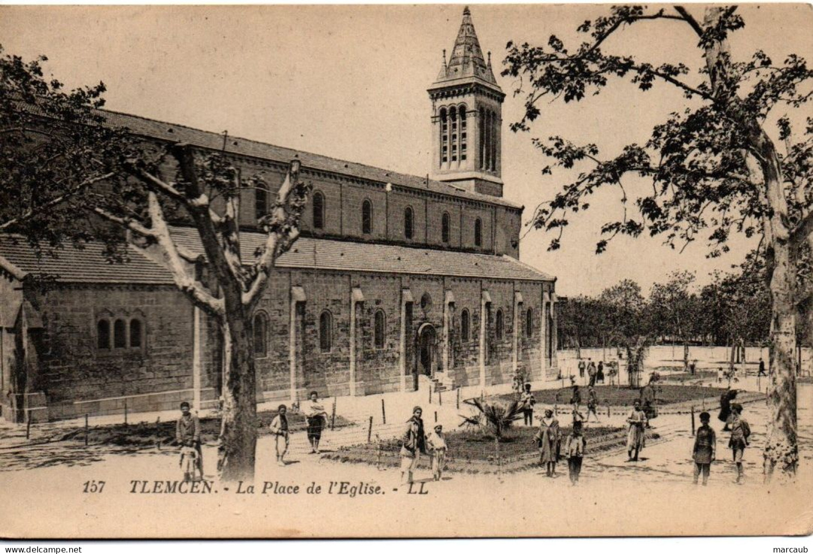CPA Algérie - TLEMCEN - La Place De L'église - Tlemcen
