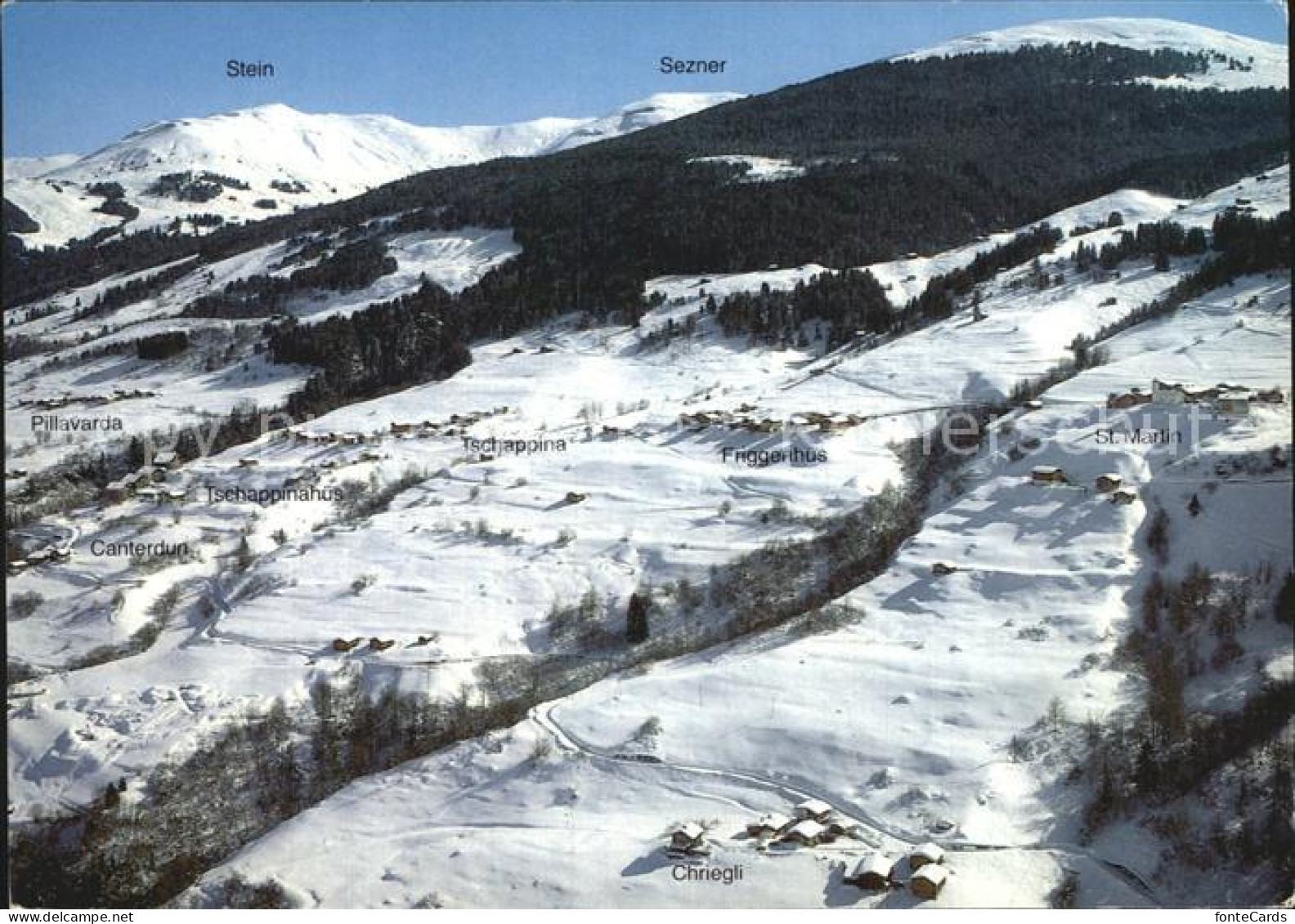 12457802 Obersaxen GR Tschappinahues Friggahues Sankt Martin Skigebiet Stai Ober - Autres & Non Classés