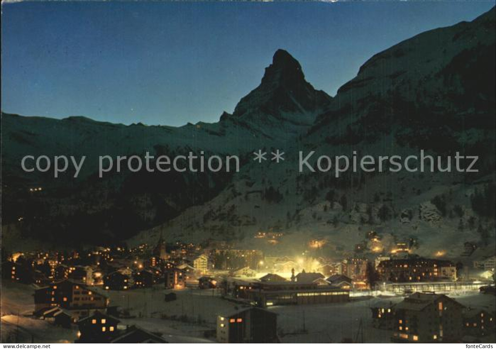 12456970 Zermatt VS Bei Nacht Mit Matterhorn  - Other & Unclassified