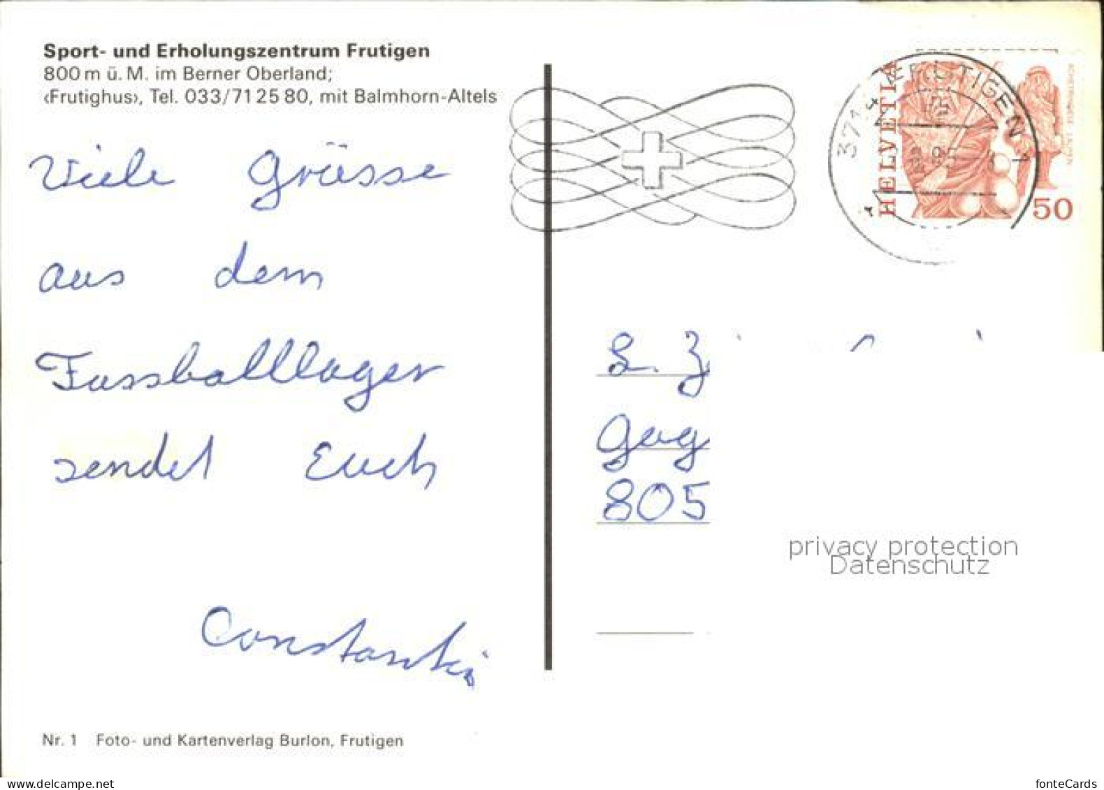 12456934 Frutigen BE Frutighus Mit Balmhorn Atels Frutigen - Other & Unclassified