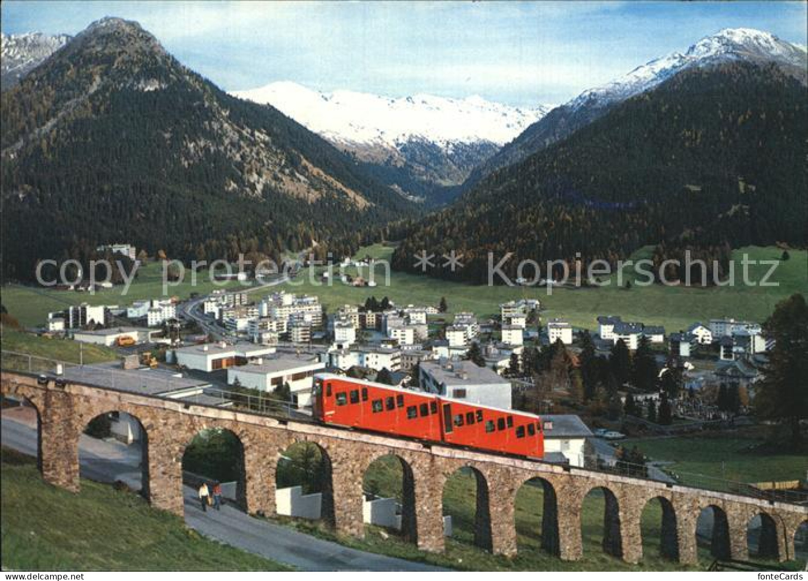 12456902 Davos GR Parsennbahn Mit Seehorn Und Pischahorn Davos Platz - Autres & Non Classés