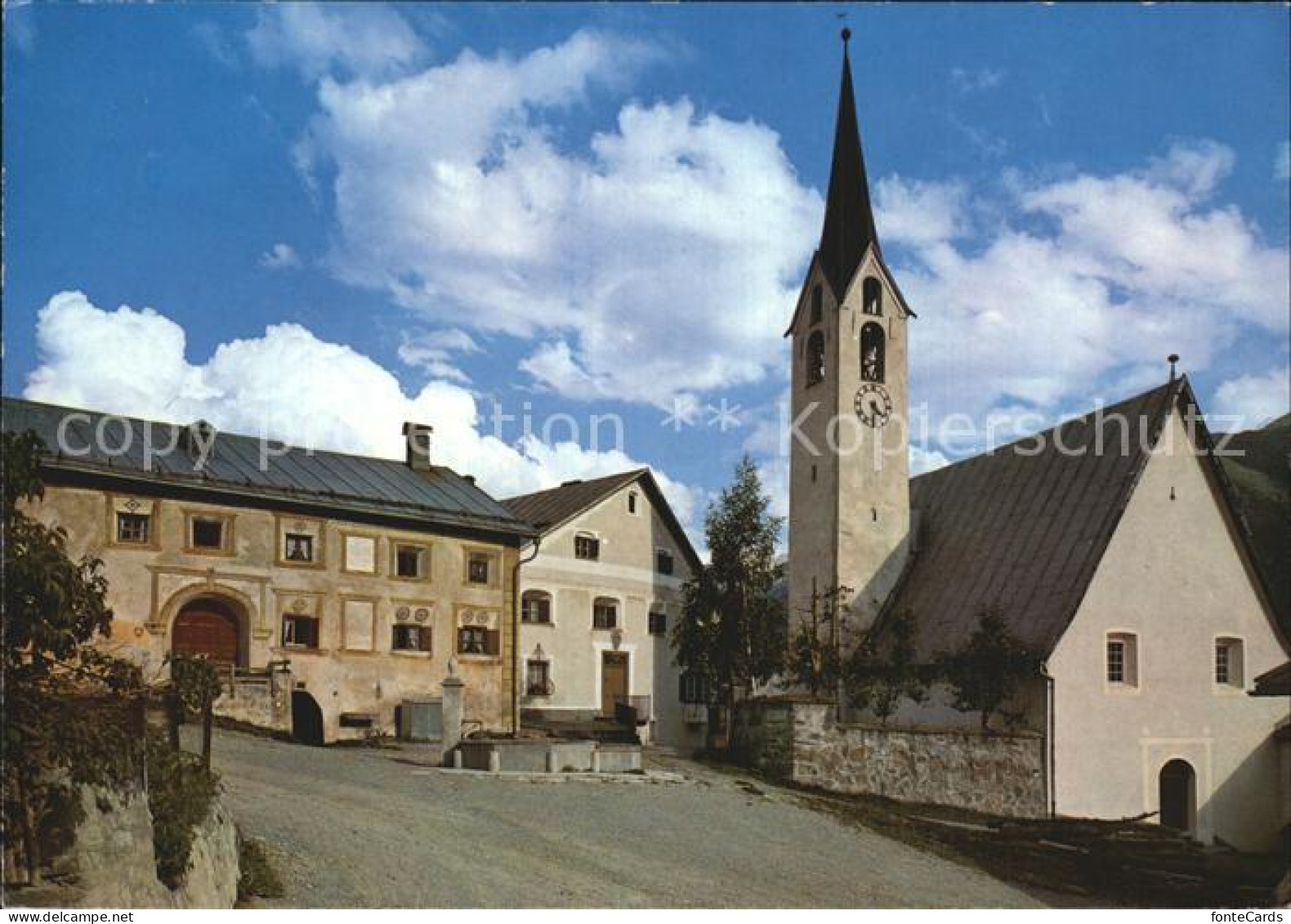 12456840 Guarda Inn Dorfmotiv Kirche Guarda - Sonstige & Ohne Zuordnung