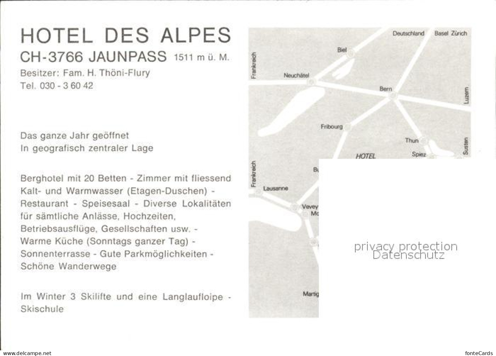 12456814 Jaunpass Hotel Des Alpes Teilansicht Jaunpass - Autres & Non Classés