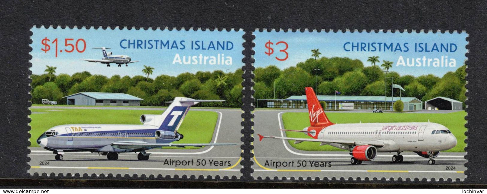 CHRISTMAS Is, 2024 AIRPORT 2 MNH - Neufs