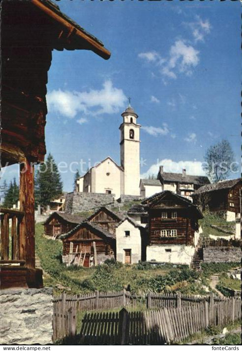 12456190 Bosco Gurin Walliserdorf Mit Kirche Bosco/Gurin - Autres & Non Classés