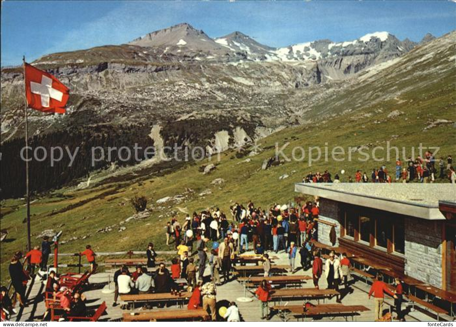 12456173 Flims GR Bergstation Und Restaurant Naraus Piz Grisch Und Laaxerstoeckl - Sonstige & Ohne Zuordnung