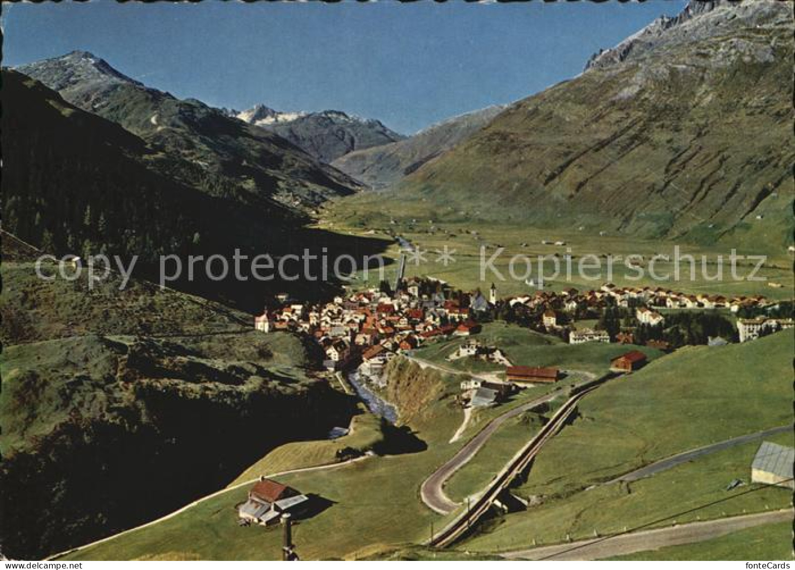 12456150 Andermatt Mit Furka Fliegeraufnahme Andermatt - Altri & Non Classificati