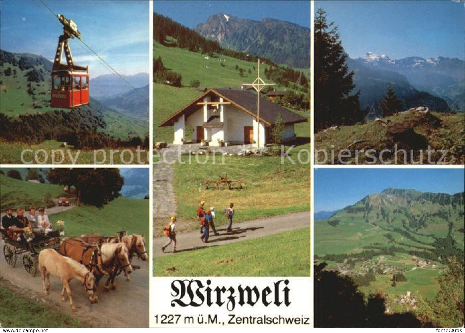 12456140 Wirzweli Seilbahn Kapelle Panorama Pferdewagen Wirzweli - Altri & Non Classificati