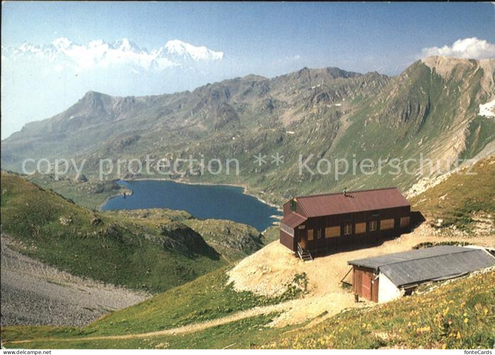 12456131 Valais Wallis Kanton La Cabane Du Col De Fenestral Le Lac De Fully Et L - Other & Unclassified