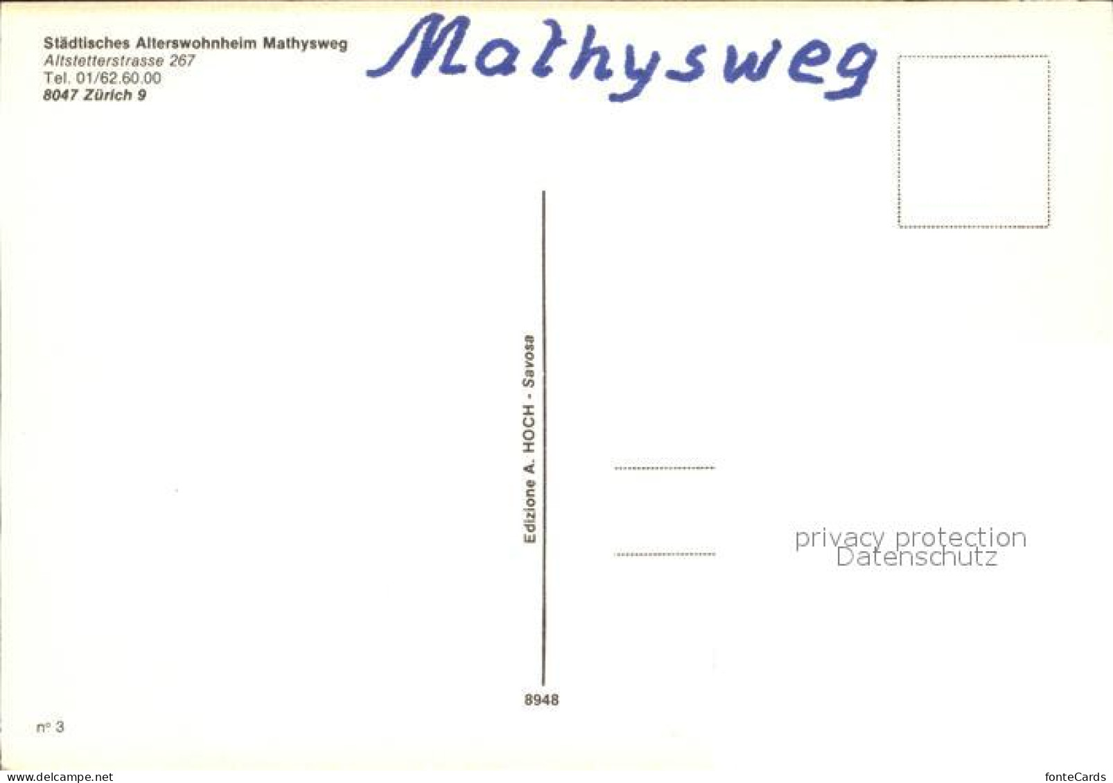 12456123 Zuerich ZH Staedt Alterswohnheim Mathysweg Details Zuerich - Andere & Zonder Classificatie