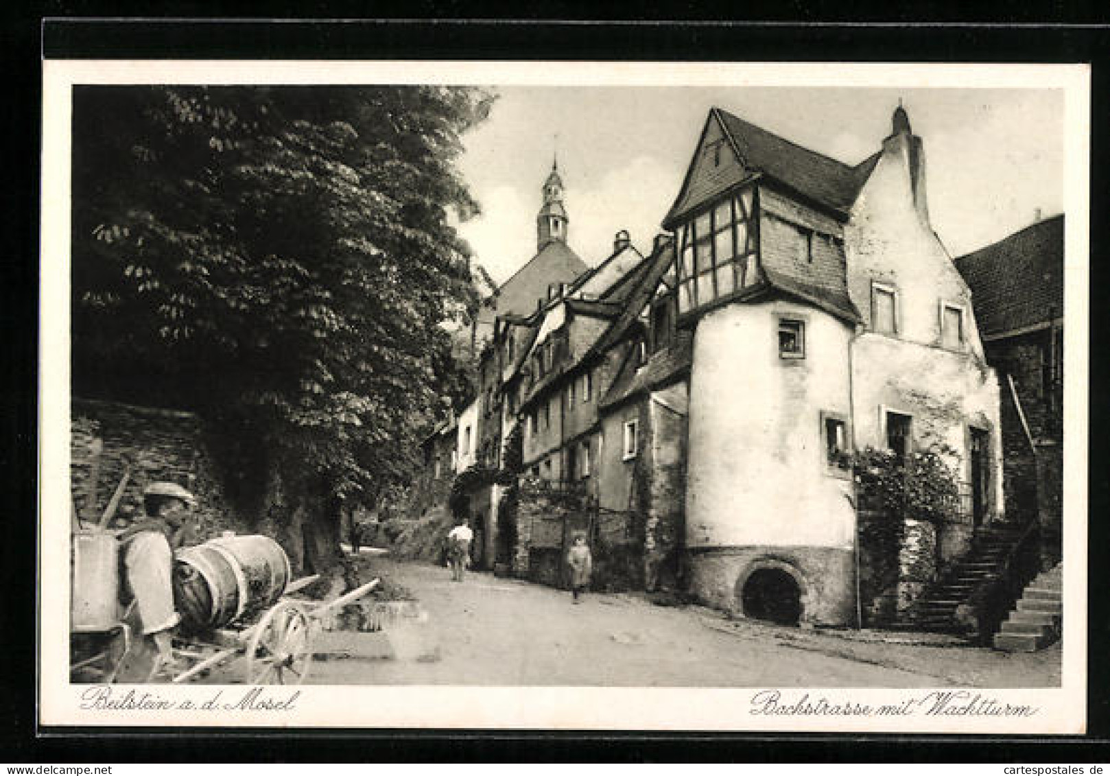 AK Beilstein A. D. Mosel, Bachstrasse Mit Wachtturm  - Other & Unclassified