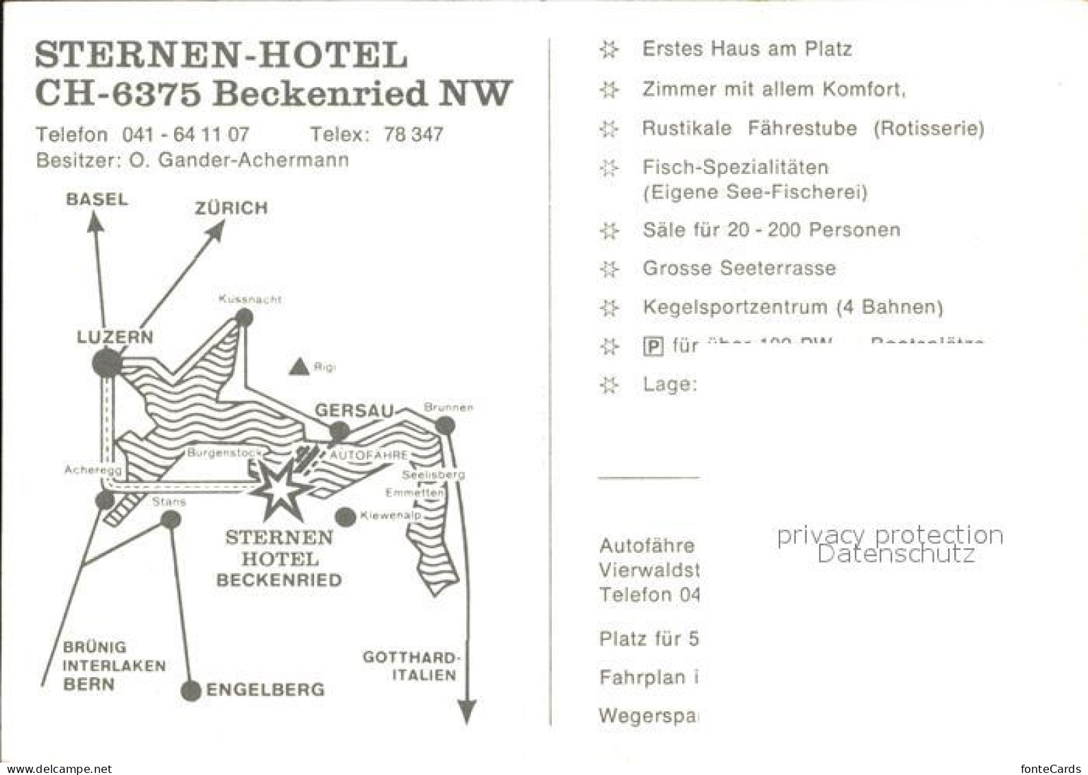 12456104 Beckenried Sternen Hotel Faehrestube Speisesaal Beckenried - Altri & Non Classificati