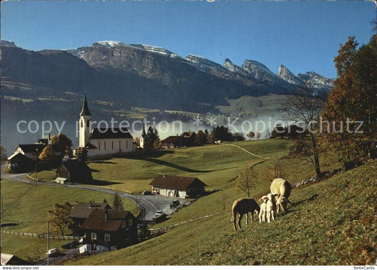 12456090 Wildhaus SG Mit Kirche Und Churfirsten Wildhaus - Sonstige & Ohne Zuordnung