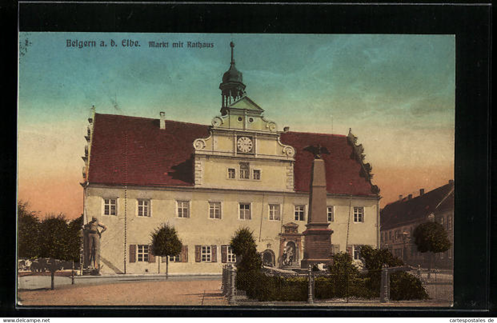 AK Belgern A. D. Elbe, Markt Mit Rathaus  - Belgern