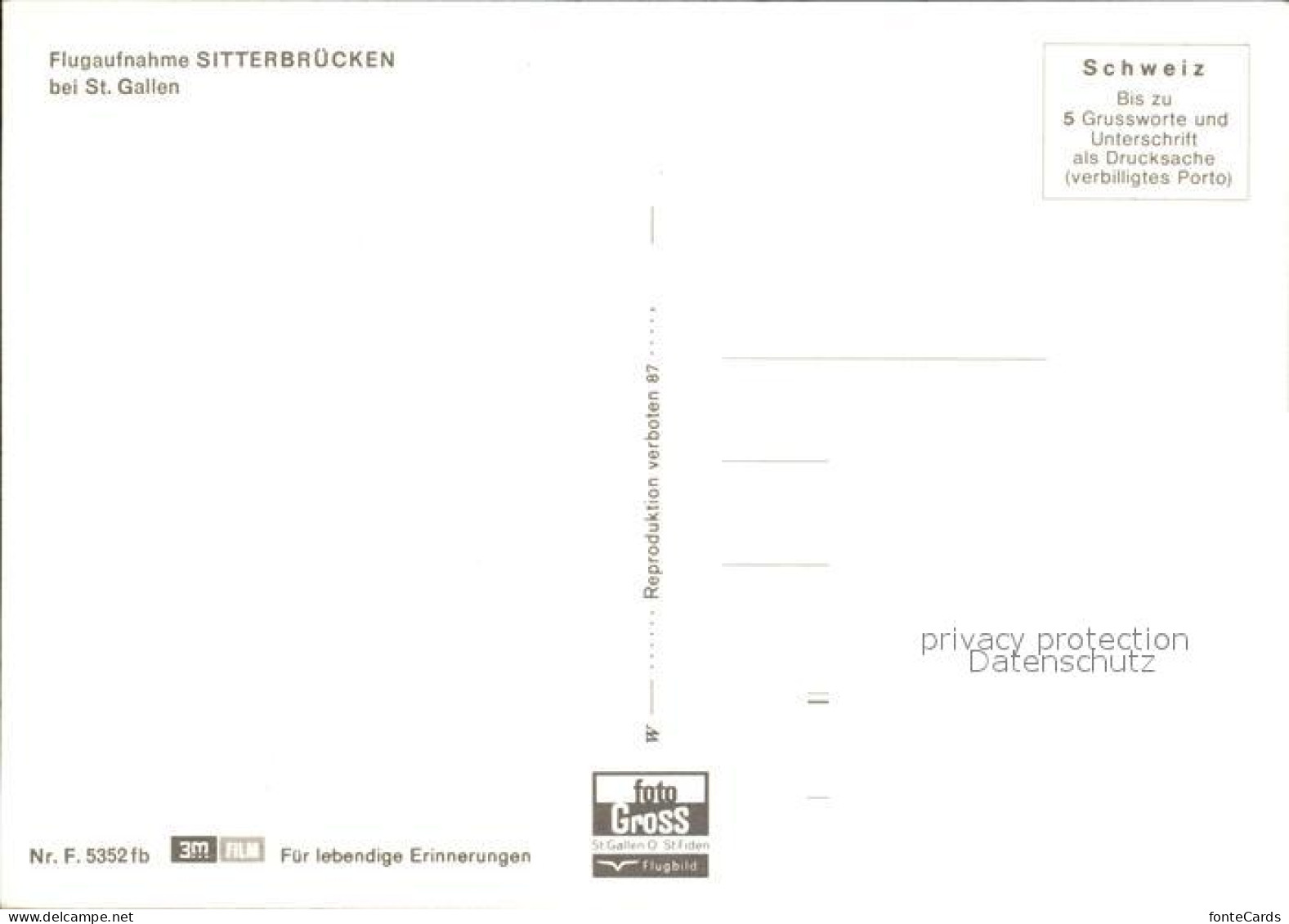 12456073 St Gallen SG Sitterbruecken Fliegeraufnahme St. Gallen - Autres & Non Classés
