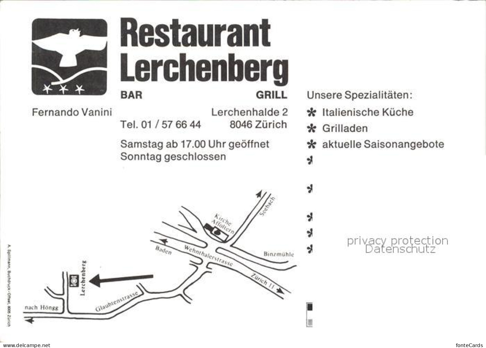 12456071 Zuerich ZH Restaurant Lerchenberg Gastraum Bar Zuerich - Altri & Non Classificati