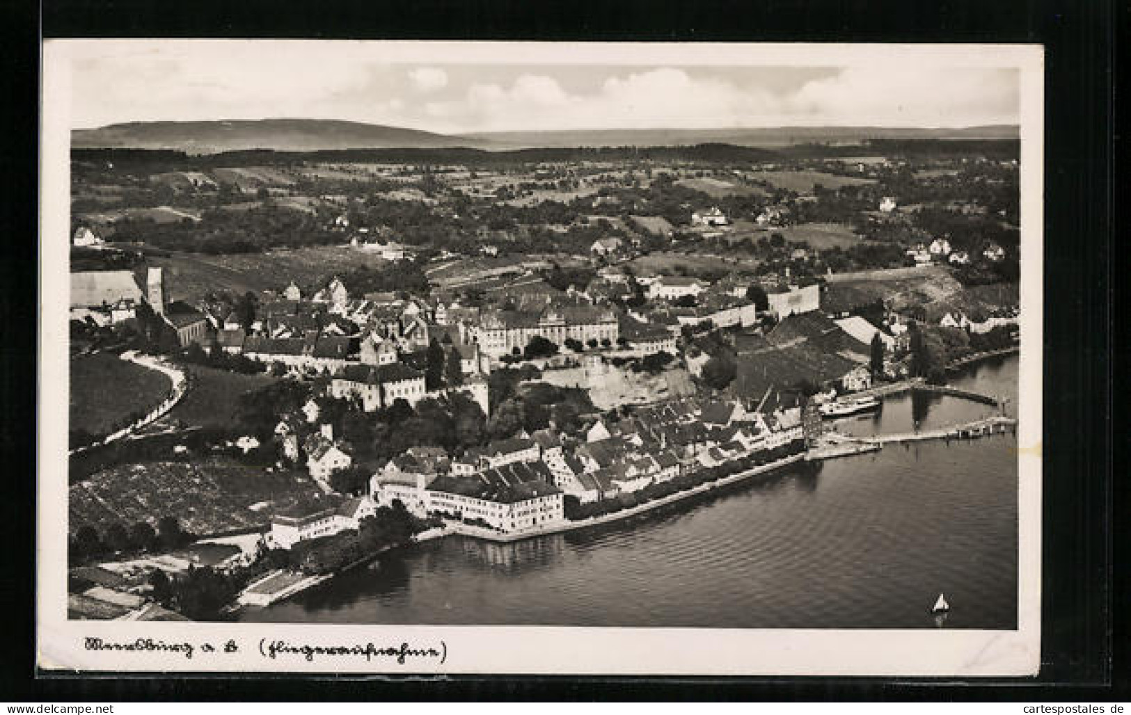 AK Meersburg A. Bodensee, Gesamtansicht Vom Flugzeug Aus  - Meersburg